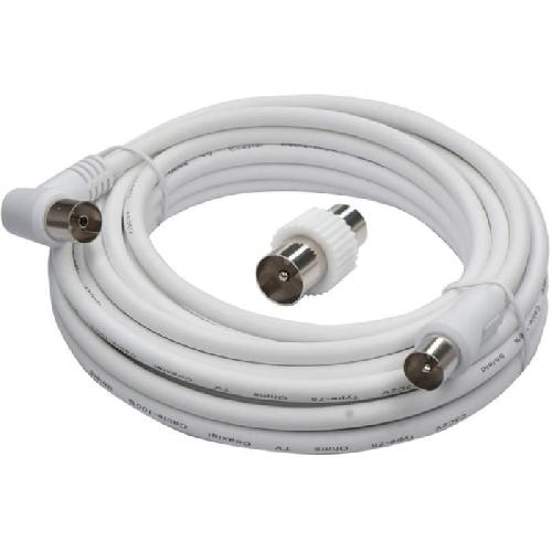 Cable - Connectique Tv - Video - Son Cable coaxial antenne - 5m