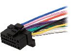 Cable Specifique Autoradio ISO Cable compatible avec Autoradio Alpine 16PIN Fils nus - connecteur noir