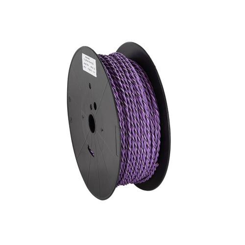 Cable de Haut-Parleurs Cable compatible avec haut-parleur torsade 2x2.50mm2 Violet noir 100m