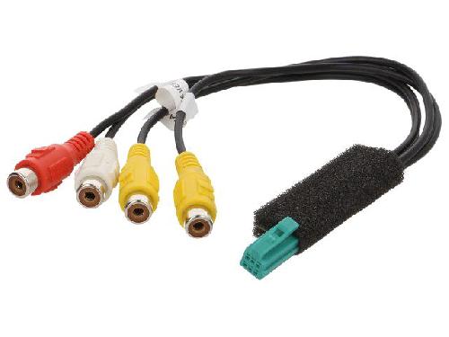 Adaptateur Aux Autoradio Cable Connection AUX compatible avec autoradio Clarion RCA