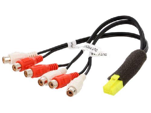 Adaptateur Aux Autoradio Cable Connection AUX compatible avec autoradio Clarion RCA