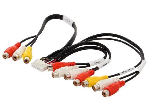 Adaptateur Aux Autoradio Cable Connection AUX compatible avec autoradio Kenwood - 20 broches - RCA