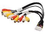 Adaptateur Aux Autoradio Cable Connection AUX compatible avec autoradio Kenwood RCA 20 broches