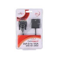 Cable - Connectique Pour Peripherique Adaptateur D-Sub 15pin HD femelle DVI-D prise male 0.2m noir