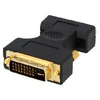 Cable - Connectique Pour Peripherique Adaptateur D-Sub 15pin HD femelle DVI-I -24-5- prise male - noir