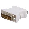 Cable - Connectique Pour Peripherique Adaptateur D-Sub HD femelle vers DVI-I male blanc taille 0.05m