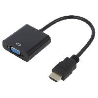 Cable - Connectique Pour Peripherique Adaptateur D-Sub HD femelle vers HDMI male 0.15m noir