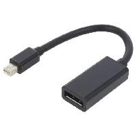 Cable - Connectique Pour Peripherique Adaptateur DisplayPort 1.2 femelle mini DisplayPort prise male 4K UHD 0.15m - noir
