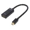 Cable - Connectique Pour Peripherique Adaptateur DisplayPort 1.2 HDMI 1.3 femelle mini DisplayPort prise male 4K UHD 0.15m - noir