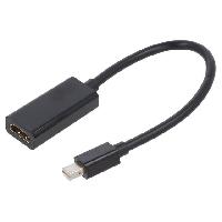 Cable - Connectique Pour Peripherique Adaptateur DisplayPort 1.2 HDMI 1.3 femelle mini DisplayPort prise male Full HD 0.15m - noir