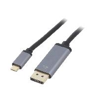 Cable - Connectique Pour Peripherique Adaptateur DisplayPort 1.2 USB 3.2 4K UHD 1.8m - Noir