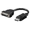 Cable - Connectique Pour Peripherique Adaptateur DisplayPort male vers DVI-D femelle 0.2m noir