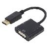 Cable - Connectique Pour Peripherique Adaptateur DVI-I Femelle vers DisplayPort male 10cm noir