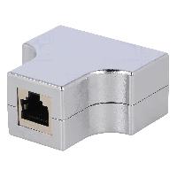 Cable - Connectique Pour Peripherique Adaptateur en T modulaire RJ45 - Blanc