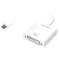 Cable - Connectique Pour Peripherique Adaptateur HDCP 1.3 USB 3.0 DVI-I -24+5- femelle USB C prise male 0.14m - Blanc Cable - Connectique Pour Peripherique Adaptateur HDCP 1.3 USB 3.0 DVI-I -24+5- femelle USB C prise male 0.14m - Blanc