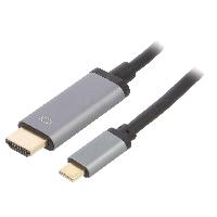 Cable - Connectique Pour Peripherique Adaptateur HDCP.HDMI 2.0 USB 3.2 HDMI prise male USB C prise male UHD 4K 1.8m - Noir Cable - Connectique Pour Peripherique Adaptateur HDCP.HDMI 2.0 USB 3.2 HDMI prise male USB C prise male UHD 4K 1.8m - Noir