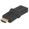 Cable - Connectique Pour Peripherique Adaptateur HDMI femelle mobile 90o HDMI prise male - Noir