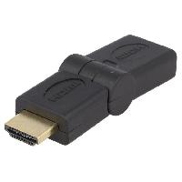 Cable - Connectique Pour Peripherique Adaptateur HDMI femelle mobile 90o HDMI prise male - Noir