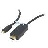 Cable - Connectique Pour Peripherique Adaptateur HDMI prise male USB C prise male 3m - Noir