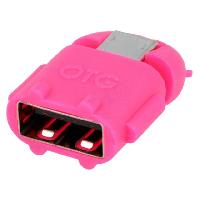 Cable - Connectique Pour Peripherique Adaptateur OTG USB 2.0 USB A femelle vers USB B micro male - rose