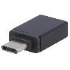 Cable - Connectique Pour Peripherique Adaptateur OTG USB 3.1 USB A femelle vers USB C male nickele noir
