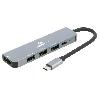 Cable - Connectique Pour Peripherique Adaptateur USB 2.0 USB 3.1 UHD 4K 0.15m - Gris