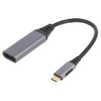 Cable - Connectique Pour Peripherique Adaptateur USB 3.0 DisplayPort femelle USB C prise male 0.15m - noir