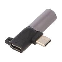 Cable - Connectique Pour Peripherique Adaptateur USB 3.0 Jack 3.5mm femelle USB C femelle vers USB C male