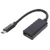 Cable - Connectique Pour Peripherique Adaptateur USB 3.1 DisplayPort femelle vers USB C male noir