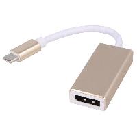 Cable - Connectique Pour Peripherique Adaptateur USB 3.1 DisplayPort femelle vers USB C prise 15cm