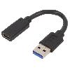 Cable - Connectique Pour Peripherique Adaptateur USB 3.1 USB A male vers USB C femelle 0.1m noir