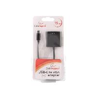 Cable - Connectique Pour Peripherique Adaptateur USB 3.1 VGA D-Sub 15pin HD femelle vers USB C male 15cm