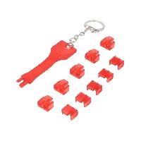 Cable - Connectique Pour Peripherique Bloqueur de ports RJ45 avec cle rouge
