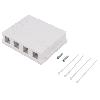 Cable - Connectique Pour Peripherique Boitier murale Keystone RJ45 femellle X4 - blanc