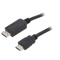 Cable - Connectique Pour Peripherique Cable DisplayPort 1.1 male HDMI 2.0 male 10m noir