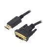 Cable - Connectique Pour Peripherique Cable DisplayPort male DVI-D -24+1- male 3m noir