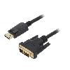 Cable - Connectique Pour Peripherique Cable DisplayPort male DVI-D male 1m noir