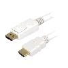 Cable - Connectique Pour Peripherique Cable DisplayPort male HDMI male 2m - Blanc