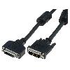 Cable - Connectique Pour Peripherique Cable dual link DVI-D -24+1- femelle DVI-D -24-1- prise male 5m - Noir