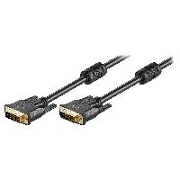 Cable - Connectique Pour Peripherique Cable DVI-D male des deux cotes 5m noir