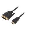 Cable - Connectique Pour Peripherique Cable DVI-D male HDMI male 3m noir