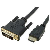 Cable - Connectique Pour Peripherique Cable DVI-D male HDMI male 5m noir