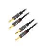 Cable - Connectique Pour Peripherique Cable fiche banane 4mm des deux cotes 3m - Noir
