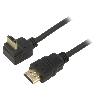 Cable - Connectique Pour Peripherique Cable HDCP 2.2 HDMI 2.0 male 270o 1m noir