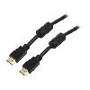 Cable - Connectique Pour Peripherique Cable HDCP 2.2 HDMI 2.0 male des deux cotes 15m noir