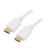 Cable - Connectique Pour Peripherique Cable HDCP 2.2.HDMI 2.0 male des deux cotes 3m - blanc