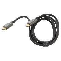 Cable - Connectique Pour Peripherique Cable HDCP 2.2 HDMI 2.1 male des deux cotes 1.5m noir