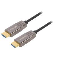 Cable - Connectique Pour Peripherique Cable HDCP 2.2.HDMI 2.1.optique UHD 8K 15m - Noir