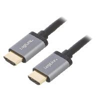 Cable - Connectique Pour Peripherique Cable HDCP HDMI 2.0 male des deux cotes 3m - Noir