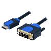 Cable - Connectique Pour Peripherique Cable HDMI 1.3 male DVI-D -18+1- male 2m - Noir-Bleu
